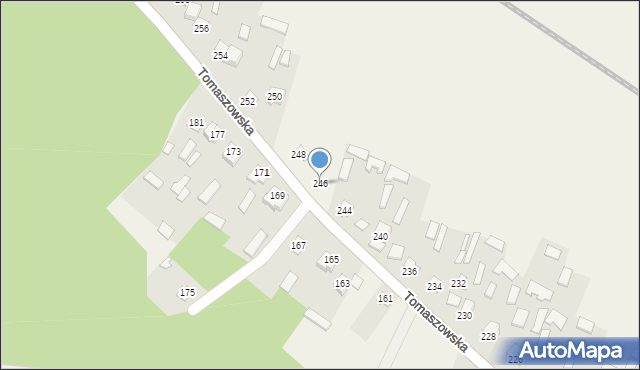 Susiec, Tomaszowska, 246, mapa Susiec