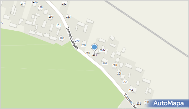 Susiec, Tomaszowska, 264, mapa Susiec