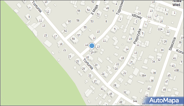 Swarzędz, Topolowa, 17, mapa Swarzędz