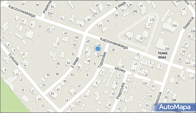 Swarzędz, Topolowa, 4, mapa Swarzędz