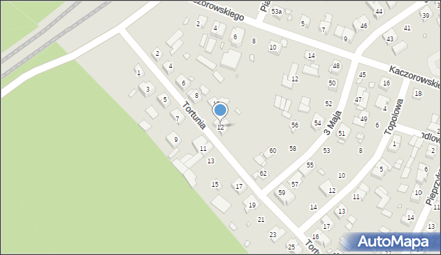 Swarzędz, Tortunia, 12, mapa Swarzędz