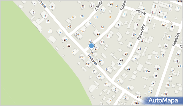 Swarzędz, Tortunia, 16, mapa Swarzędz