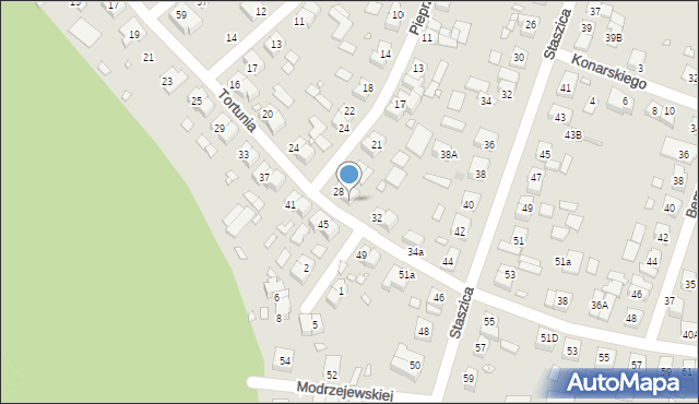 Swarzędz, Tortunia, 30, mapa Swarzędz