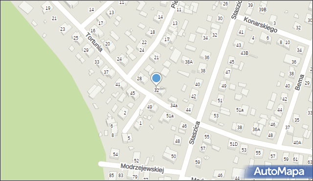 Swarzędz, Tortunia, 32, mapa Swarzędz