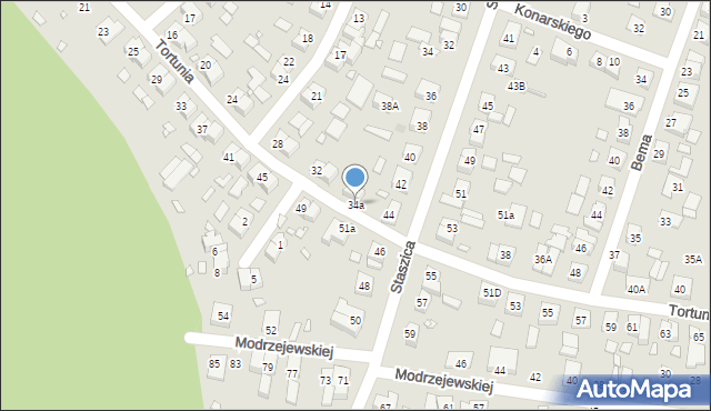 Swarzędz, Tortunia, 34a, mapa Swarzędz