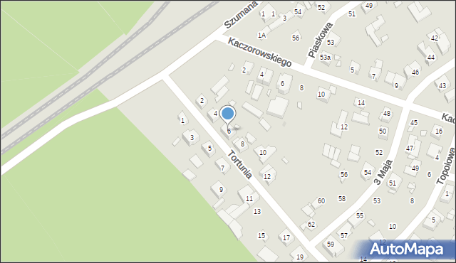 Swarzędz, Tortunia, 6, mapa Swarzędz