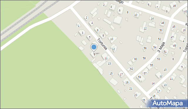 Swarzędz, Tortunia, 9, mapa Swarzędz