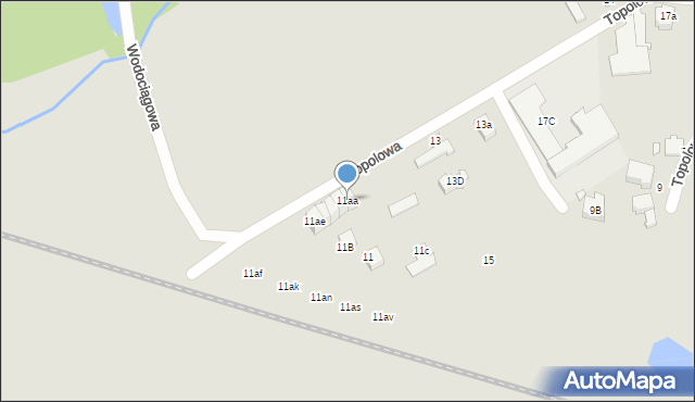 Świebodzin, Topolowa, 11aa, mapa Świebodzin