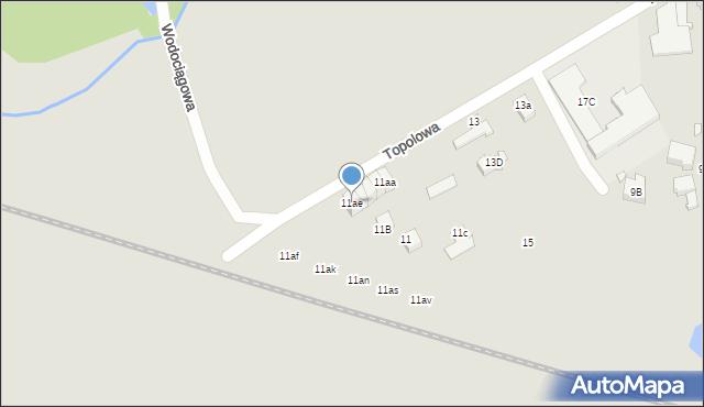 Świebodzin, Topolowa, 11ae, mapa Świebodzin