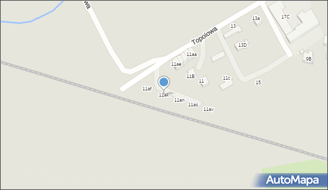 Świebodzin, Topolowa, 11ak, mapa Świebodzin