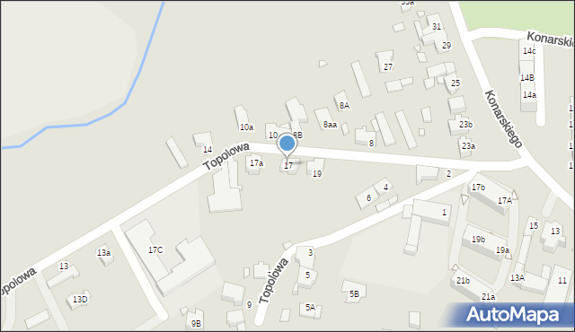 Świebodzin, Topolowa, 17, mapa Świebodzin