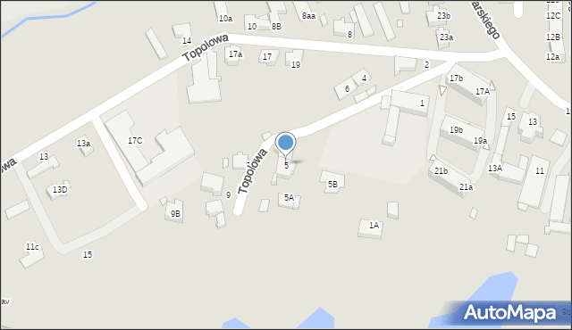Świebodzin, Topolowa, 5, mapa Świebodzin