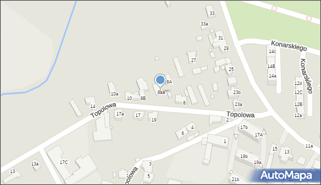 Świebodzin, Topolowa, 8aa, mapa Świebodzin