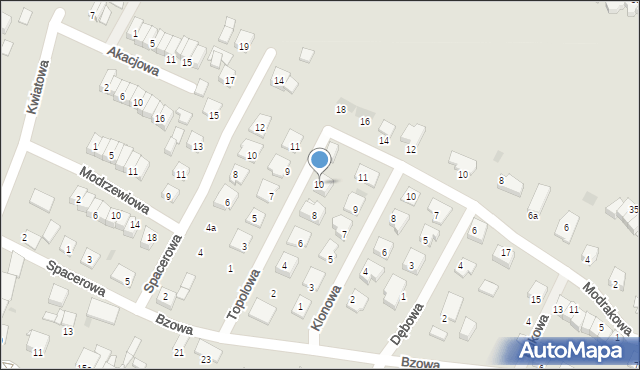 Świecie, Topolowa, 10, mapa Świecie