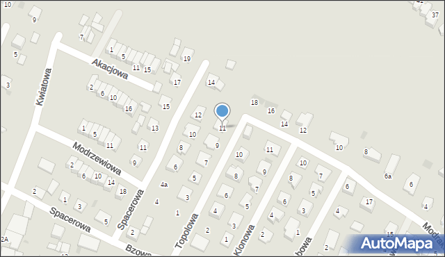 Świecie, Topolowa, 11, mapa Świecie