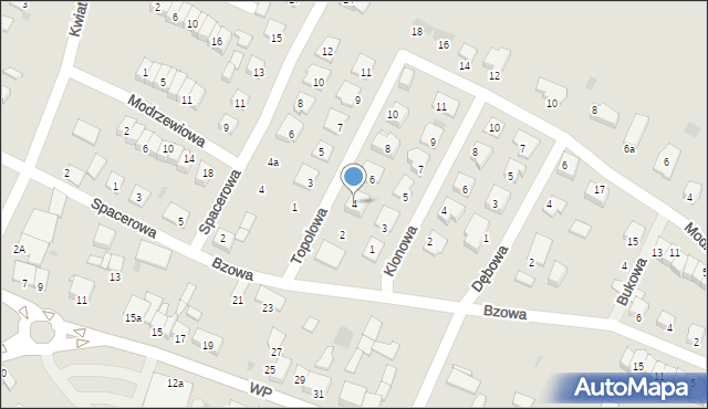 Świecie, Topolowa, 4, mapa Świecie