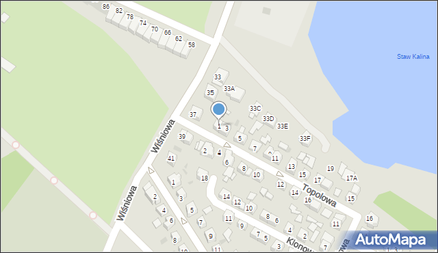 Świętochłowice, Topolowa, 1, mapa Świętochłowice