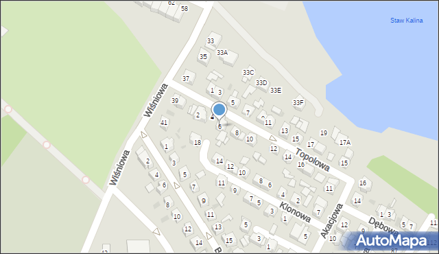 Świętochłowice, Topolowa, 6, mapa Świętochłowice