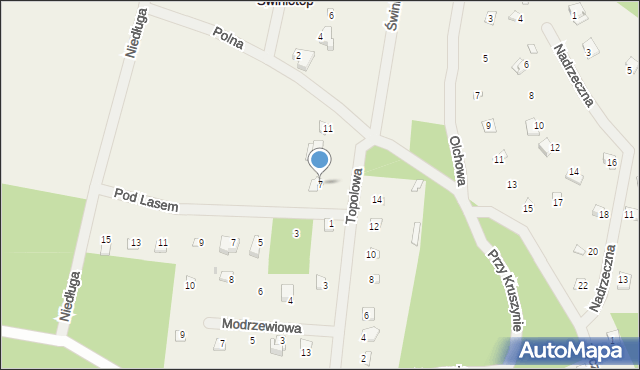 Świniotop, Topolowa, 7, mapa Świniotop