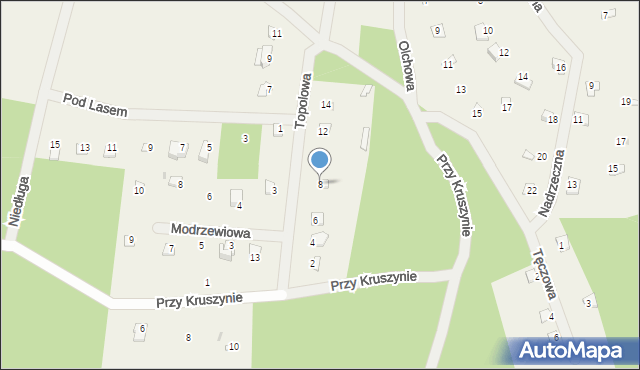 Świniotop, Topolowa, 8, mapa Świniotop