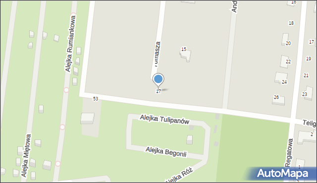 Szczecin, Tomasza, 17, mapa Szczecina