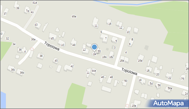 Szczecin, Topolowa, 14, mapa Szczecina