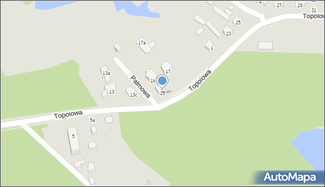 Szczecin, Topolowa, 15, mapa Szczecina