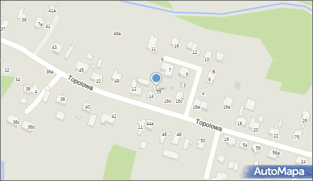 Szczecin, Topolowa, 16, mapa Szczecina