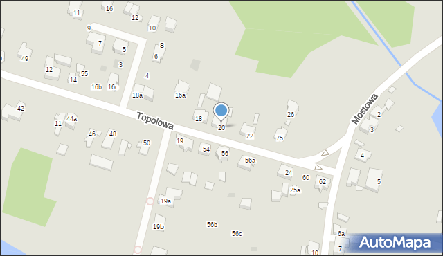 Szczecin, Topolowa, 20, mapa Szczecina