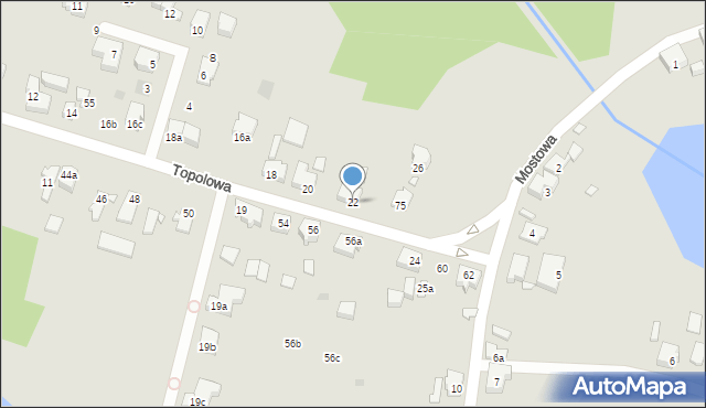 Szczecin, Topolowa, 22, mapa Szczecina