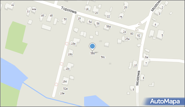 Szczecin, Topolowa, 56b, mapa Szczecina