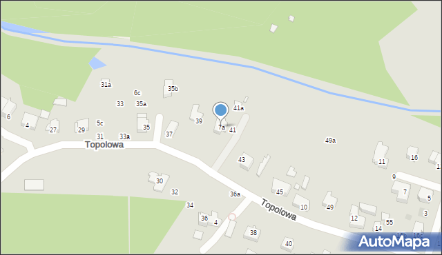 Szczecin, Topolowa, 7a, mapa Szczecina