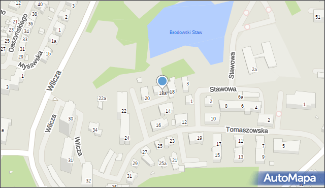 Szczecin, Tomaszowska, 18a, mapa Szczecina