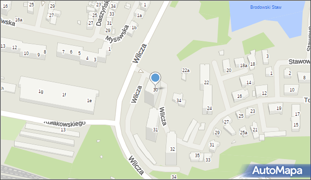 Szczecin, Tomaszowska, 30, mapa Szczecina