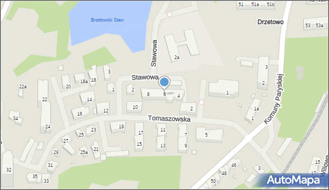 Szczecin, Tomaszowska, 6, mapa Szczecina