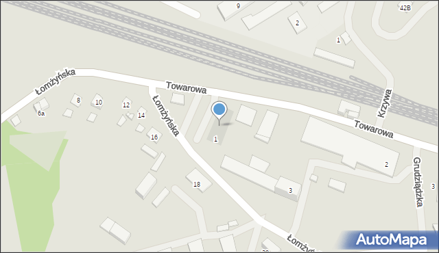 Szczytno, Towarowa, 1, mapa Szczytno
