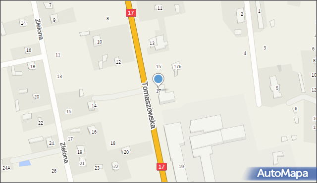 Tarnawatka-Tartak, Tomaszowska, 17, mapa Tarnawatka-Tartak