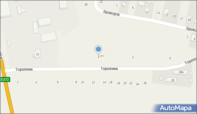 Tarnawatka-Tartak, Topolowa, 1, mapa Tarnawatka-Tartak