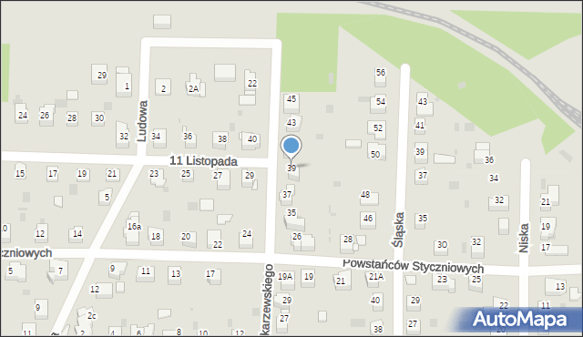 Tarnów, Tokarzewskiego Michała, gen., 39, mapa Tarnów