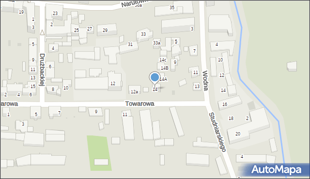 Tarnów, Towarowa, 14, mapa Tarnów