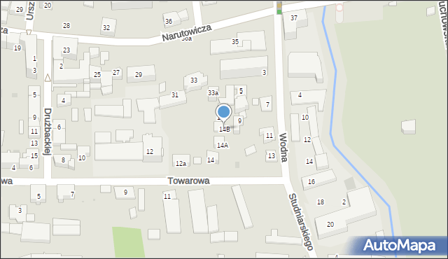 Tarnów, Towarowa, 14B, mapa Tarnów
