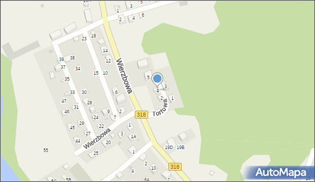 Tarnów Jezierny, Torfowa, 4, mapa Tarnów Jezierny