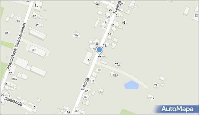 Tarnowskie Góry, Tołstoja Lwa, 77, mapa Tarnowskie Góry