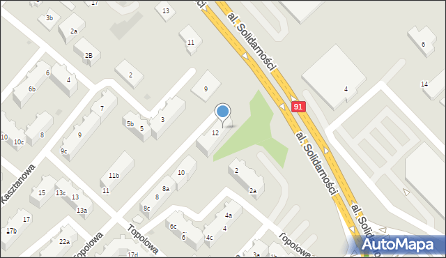 Tczew, Topolowa, 12a, mapa Tczew