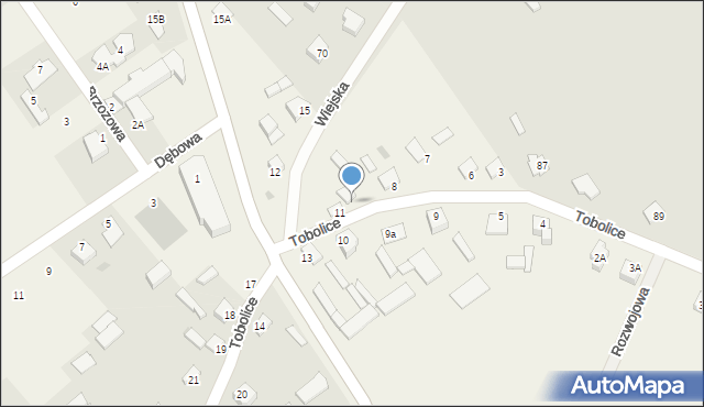 Tobolice, Tobolice, 11A, mapa Tobolice