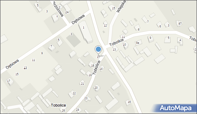 Tobolice, Tobolice, 17, mapa Tobolice