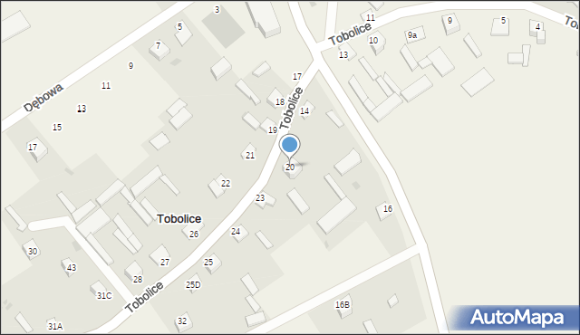 Tobolice, Tobolice, 20, mapa Tobolice