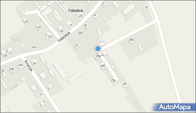 Tobolice, Tobolice, 25A, mapa Tobolice