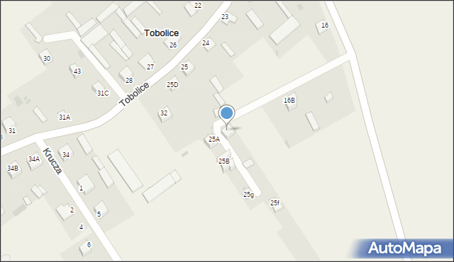Tobolice, Tobolice, 25E, mapa Tobolice