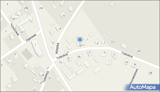 Tobolice, Tobolice, 8, mapa Tobolice